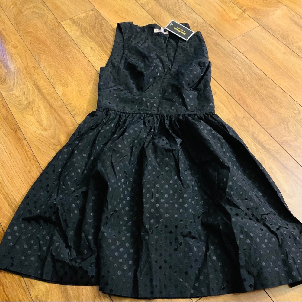 NWT JUICY COUTURE BLACK POLKA DOT DRESS SZ 4